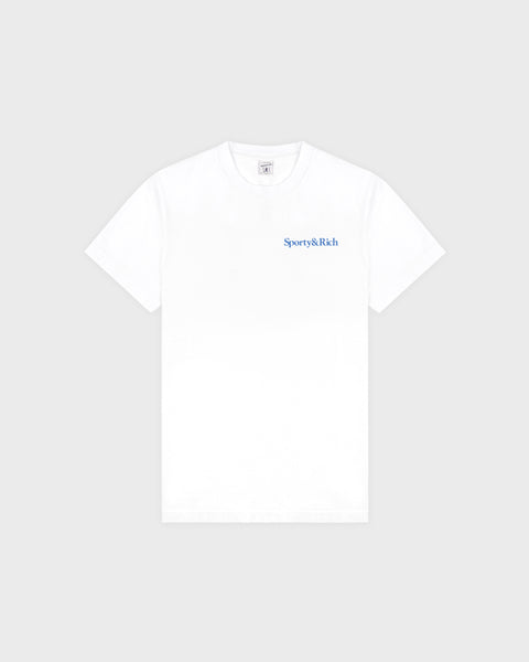 Health is Wealth T-Shirt - White/Azure