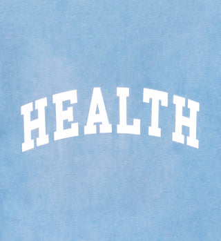 Health Ivy Velour Zipped Hoodie - Sky Blue/White