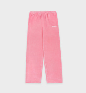 Health Ivy Velour Sweatpant - Cotton Candy/White