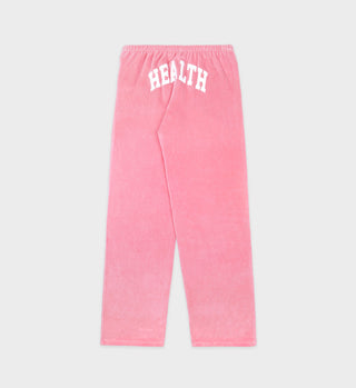 Health Ivy Velour Sweatpant - Cotton Candy/White