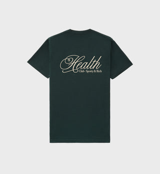 Health Script T-Shirt - Forest/Cream