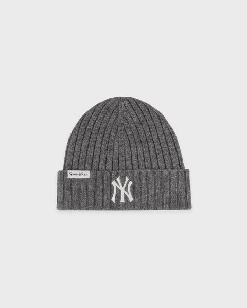 Heritage Yankees Serif Cashmere Beanie - Dark Grey/White