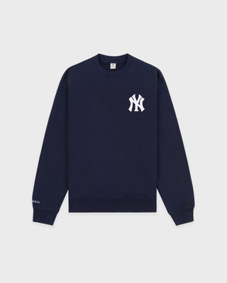 Heritage Yankees Serif Crewneck - Navy/White