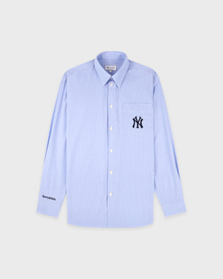 Heritage Yankees Serif Oversized Shirt - Blue Stripe/Navy