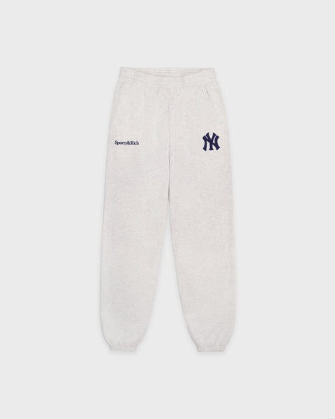 Heritage Yankees Serif Sweatpant - Heather Gray/Navy – Sporty & Rich