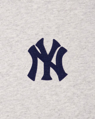 Heritage Yankees Serif Zip Hoodie - Heather Gray/Navy