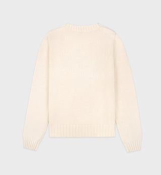 Horse Knitted Sweater - Cream