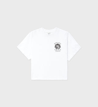 Hotel Cropped Tee - White/Black