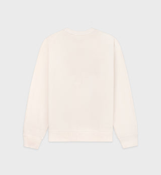 H&W Crest Crewneck - Cream/Navy