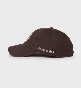 H&W Crest Hat - Chocolate/Cream