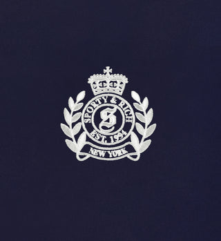 H&W Crest Quarter Zip - Navy/White