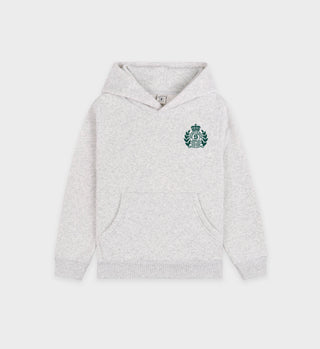 H&W Crest Kids Hoodie - Heather Gray/Forest
