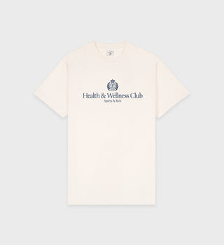 H&W Crest T-Shirt - Cream/Navy