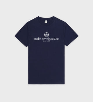 H&W Crest T-Shirt - Navy/White