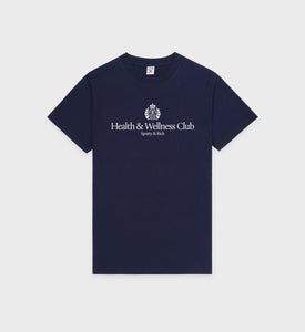 H&W Crest T-Shirt - Navy/White