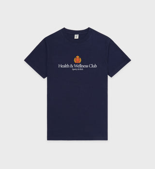 H&W Crest T-Shirt - Navy/White