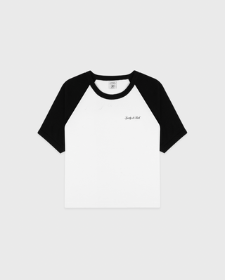 Signature Logo Baby Baseball Tee - White/Black