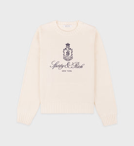 Vendome Knitted Sweater - Ecru/Navy