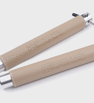 Leather Jump Rope - Hazelnut/White