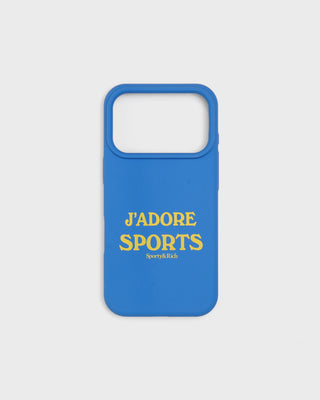 J'adore Sports iPhone Case - Bright Blue/Yellow
