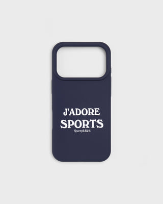 J'adore Sports iPhone Case - Navy/White