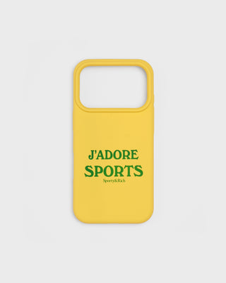 J'adore Sports iPhone Case - Yellow/Green
