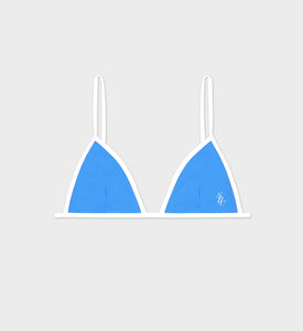 Kate Bikini Top - Malibu Blue/White
