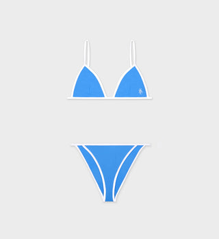Kate Bikini Top - Malibu Blue/White