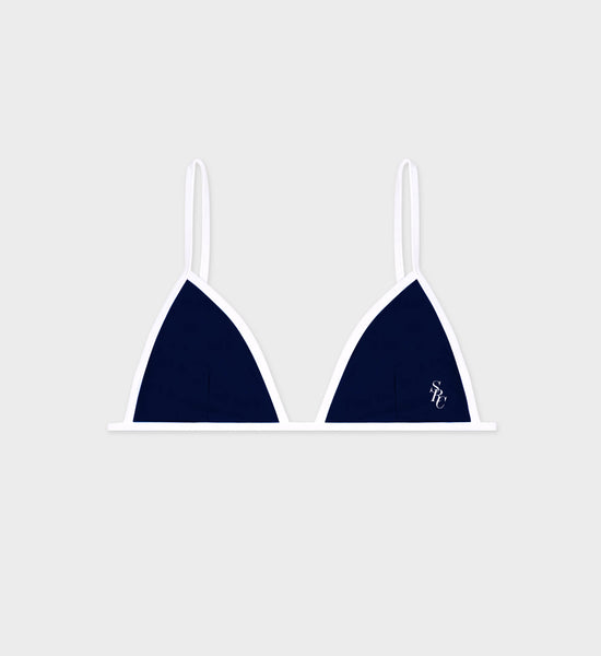 Kate Bikini Top - Navy/White