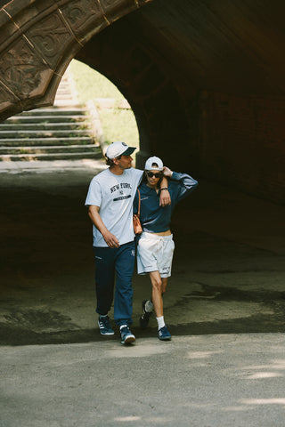 Yankees Serif Polo - Navy/White