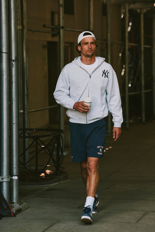 Home Run Gym Short - Navy/Sports Red/White