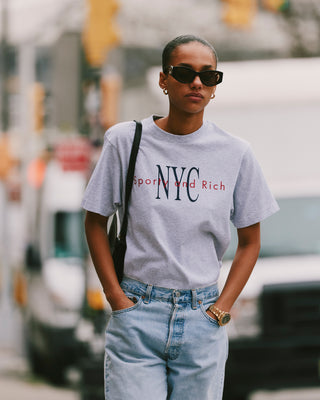 NY Minute T-Shirt - Heather Gray/Navy