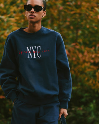 NY Minute Crewneck - Navy/White