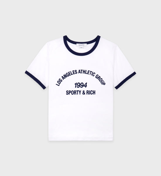 LA Athletic Group Ringer Tee - White/Navy