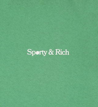 The LA Racquet Club T-Shirt - Verde/White is made from 100% USA grown cotton and features crisp white text.