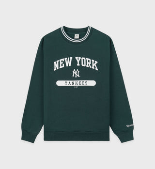 League Crewneck - Forest/White