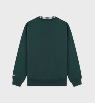 League Crewneck - Forest/White