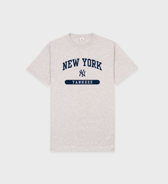 League T-Shirt - Heather Gray/Navy