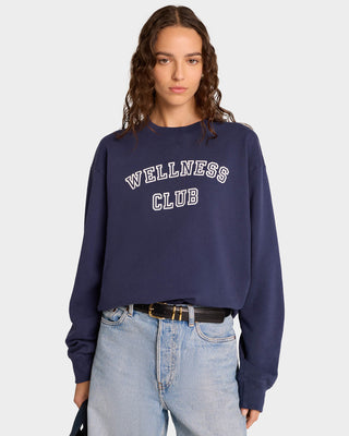 Wellness Club Crewneck - Navy/White