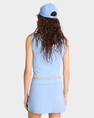 SRC Sports Polo Vest - Sky Blue/White