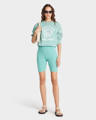 SRHWC Ribbed Biker Short - Aquamarine