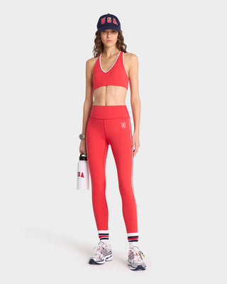 Runner Box Legging - Sports Red/White