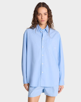 SRC Oversized Shirt - Sky Blue/White