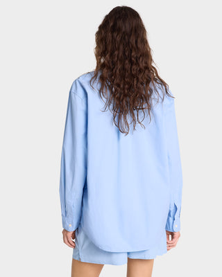 SRC Oversized Shirt - Sky Blue/White