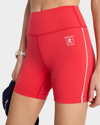 Runner Box Biker Short - Sports Red/White