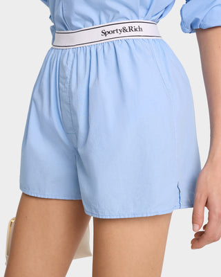 Serif Logo Boxer Short - Sky Blue