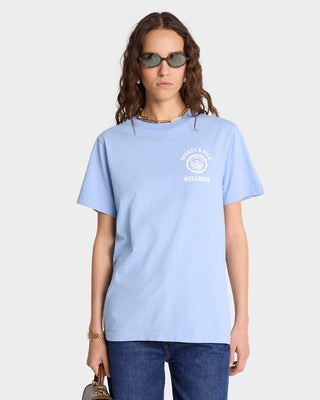 Emblem T-Shirt - Sky Blue/White