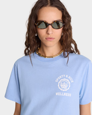 Emblem T-Shirt - Sky Blue/White