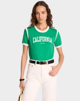 California Sports Tee - Verde/White