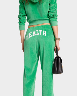 Health Ivy Velour Sweatpant - Verde/White